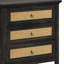 Commode 3 tiroirs 30 po en chêne foncé