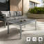 Ensemble de meubles de patio en aluminium 4 pièces avec dessus de table en bois Decksplore, comprend 2 fauteuils et un canapé 3 places