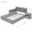 Wooden platform bed with Multi-functional Storage Space Nightstand and 2 Drawers-288221356