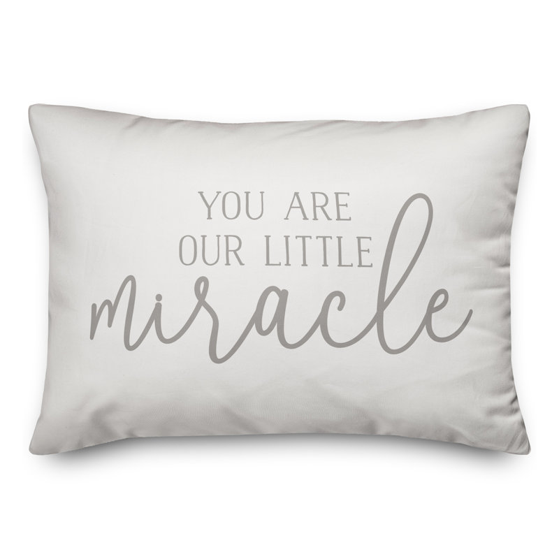 Housse de coussin rectangulaire et insert Our Little Miracle