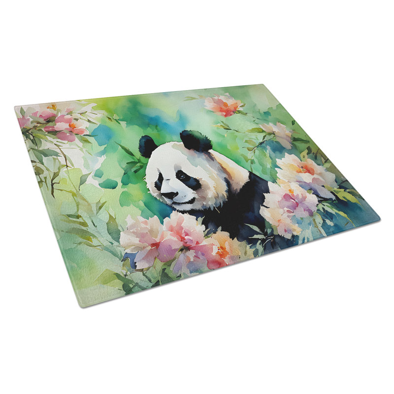 Panda Glass Cutting Board Large