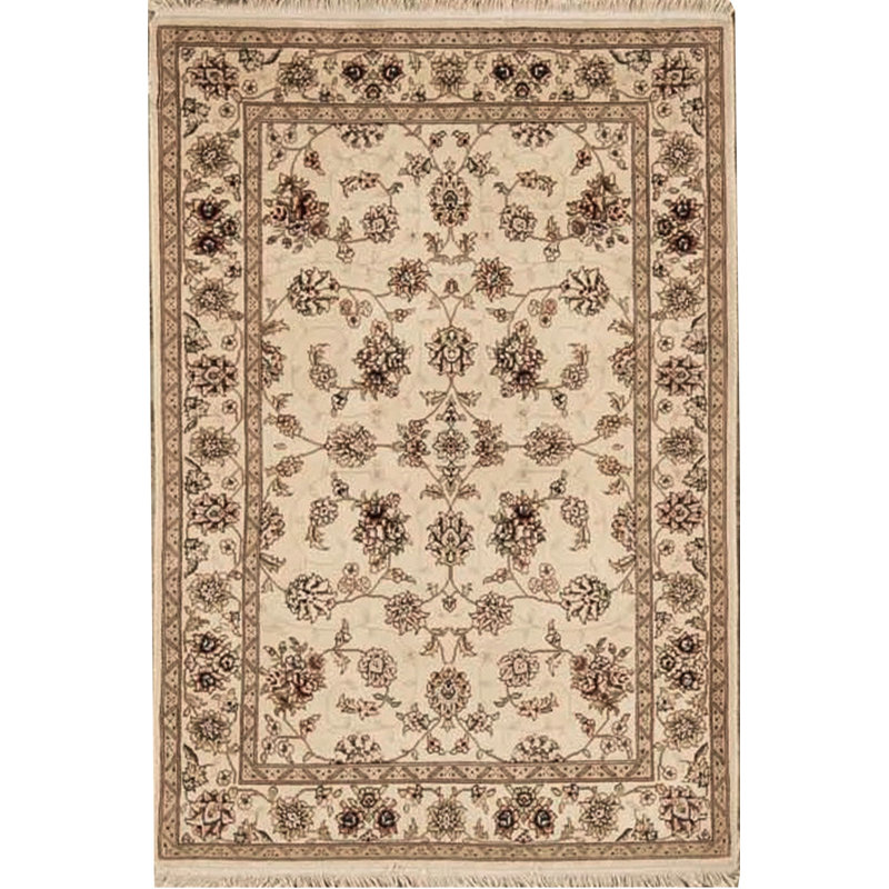 Hand Woven Silk and Wool Oriental Area Rug