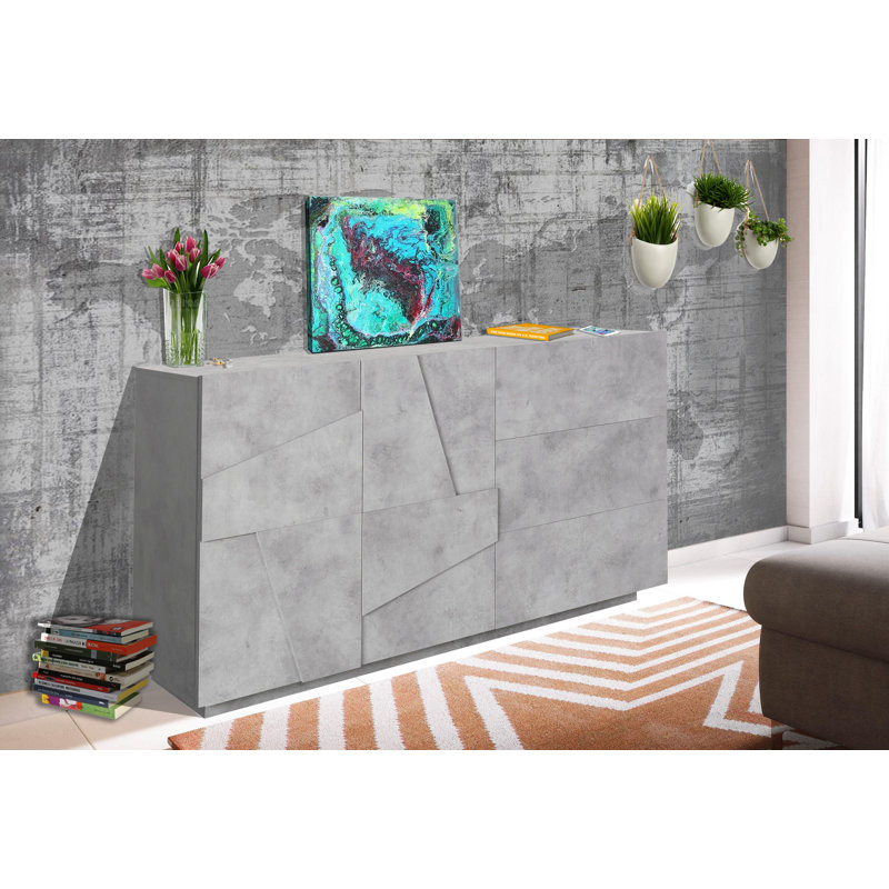 Akyah 142.9cm Sideboard, Concrete Bronx