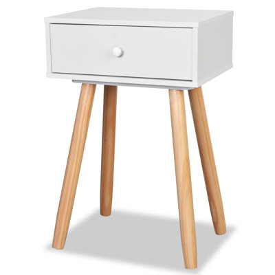 Morwenna 40cm W Solid + Manufactured Wood Bedside Table