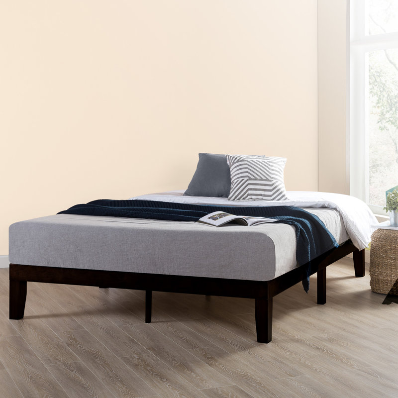 Harlow Solid Wood Platform Bed, Full, Black