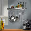 Handcrafted Gourmet Deep Stainless Steel Wall Mounted Pot Rack-50825982