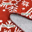 Tapis de Noël lavable et antidérapant à motif flocons de neige pour salon