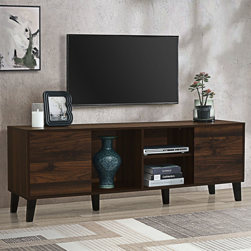 Media Console Table With Cabinets