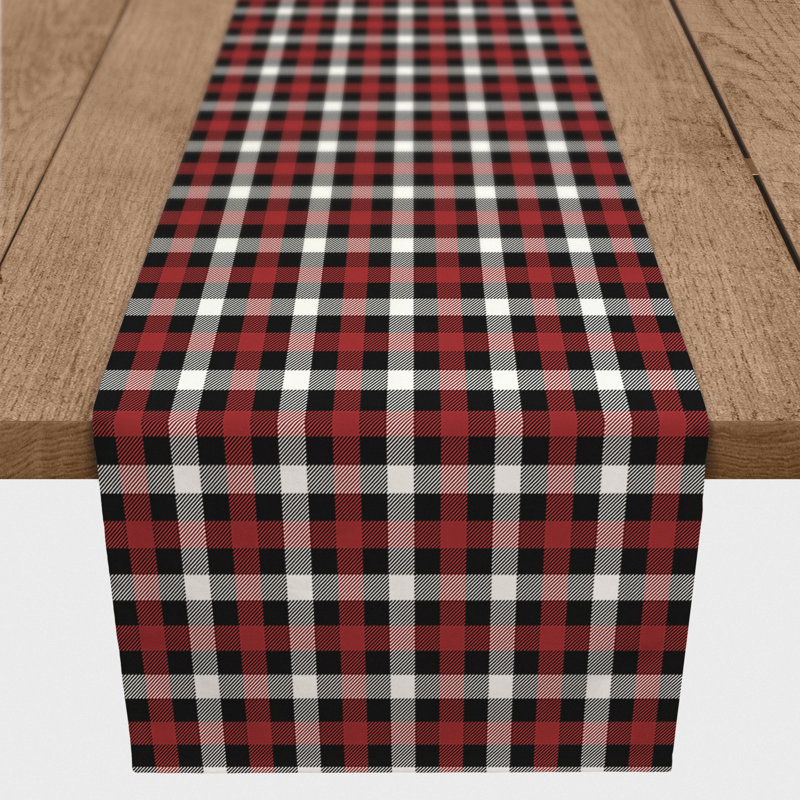 Ejvind Plaid Christmas Table Runner, 90" x 16"