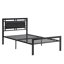 Lit simple en métal noir - stable, chambre silencieuse essentielle, caractéristique de confort,
