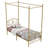 Metal Canopy Bed With Butterfly Pattern Design For Headboard And Footboard-1126087327