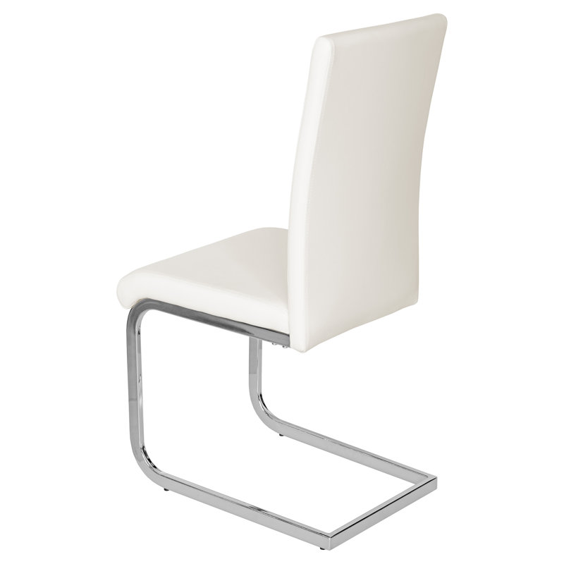 Dining Set, Off White, Chrome