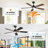 Vaczon 52" Smart Dimmable LED Ceiling Fan with 3CCT Lights, Remote/APP Control, Double-Sided Wood Blades, 6-Speed Reversible DC Motor, Adjustable Height-358524795