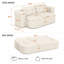 Canapé-lit 2 en 1 en velours côtelé pliable avec oreillers et couverture-917540703