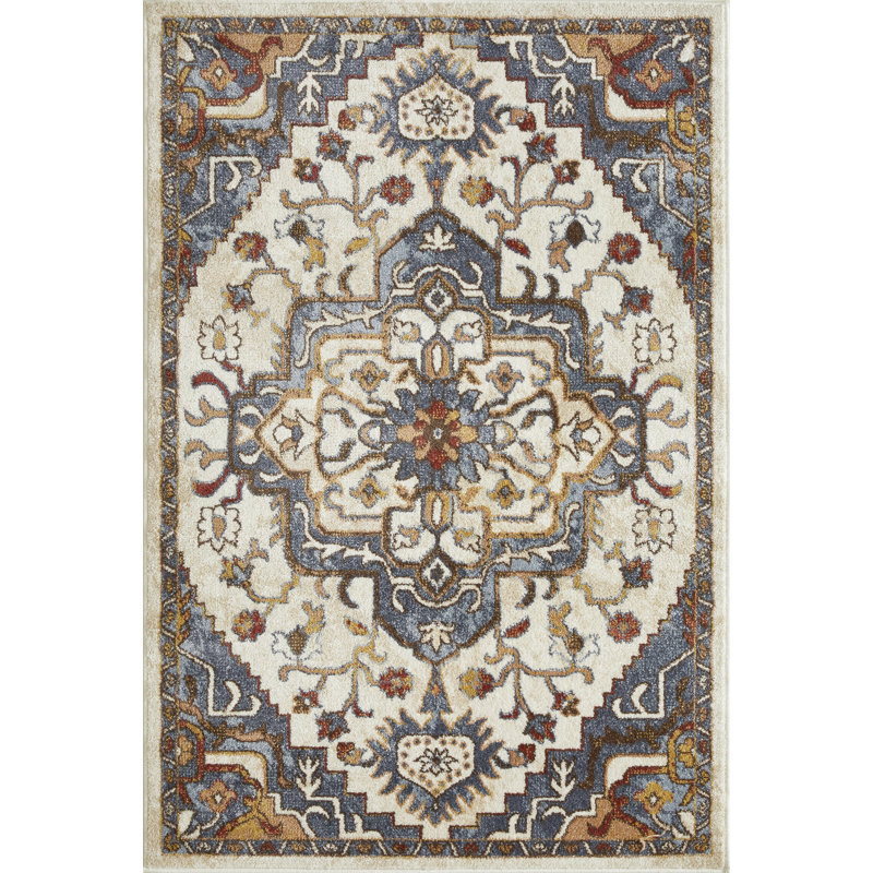 Tapis d'intérieur en polypropylène tissé à la main Raaya, Rectangle 4 pi x 6 pi