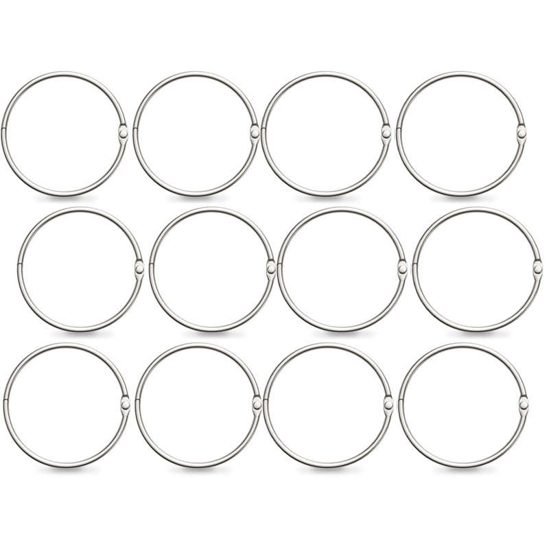 Polyresin Rust Resistant Shower Curtain Hook, Brushed Nickel