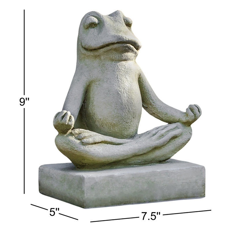 Zen Animals Weather Resistant UV Resistant Garden Statue, English Moss