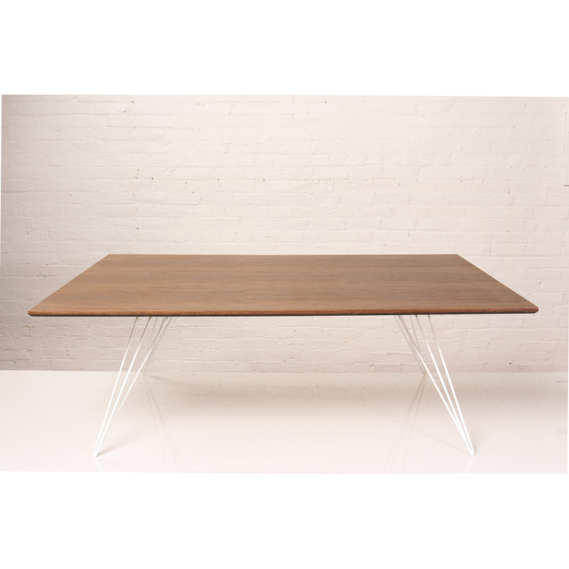 Williams Coffee Table, White, 18" H x 54" L x 46" W, Walnut