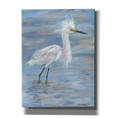 'Egret' by Pam Britton, Canvas Wall Art