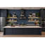 Papier peint contemporain 3D imitation brique rustique vieillie, bleu marine ardoise, style loft