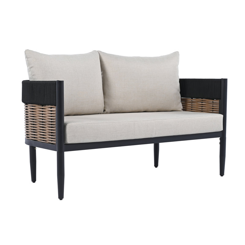 Harrison Outdoor 2 - Piece Conversation Set, Taupe