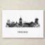 « fresno california horizon wb-bw », reproduction d’impression sur toile tendue-19533111