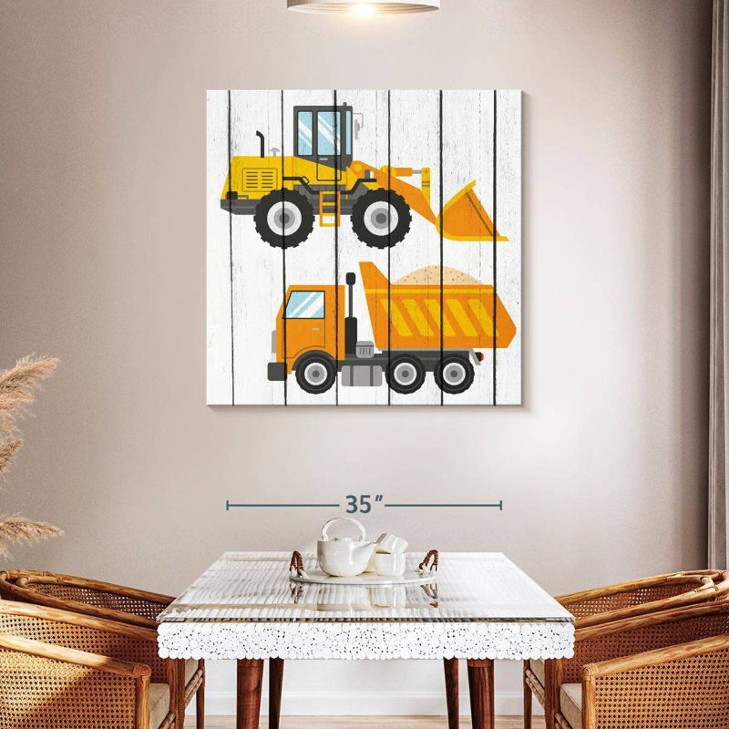 Ashelle tracteur et camions I, H 39 po x l 39 po
