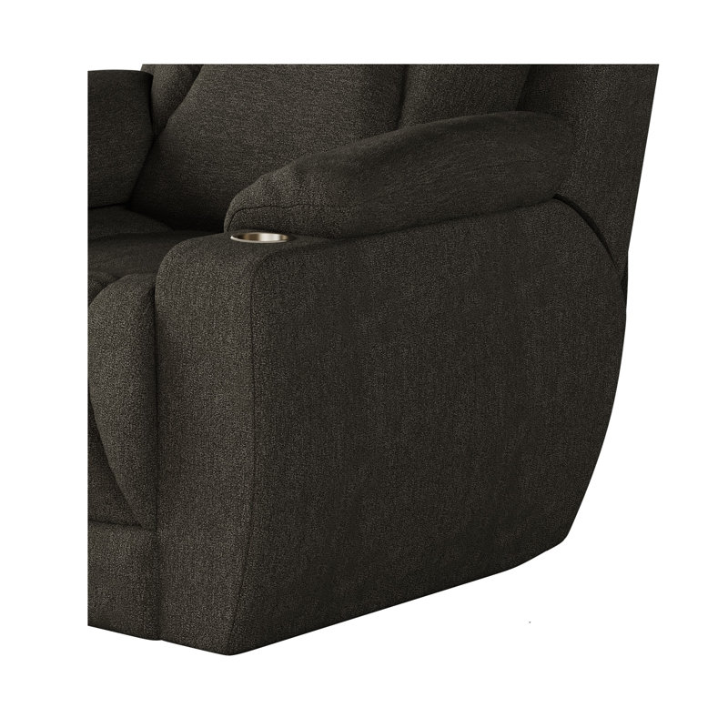 Fauteuil inclinable près du mur pour homme, Brun, Tissu
