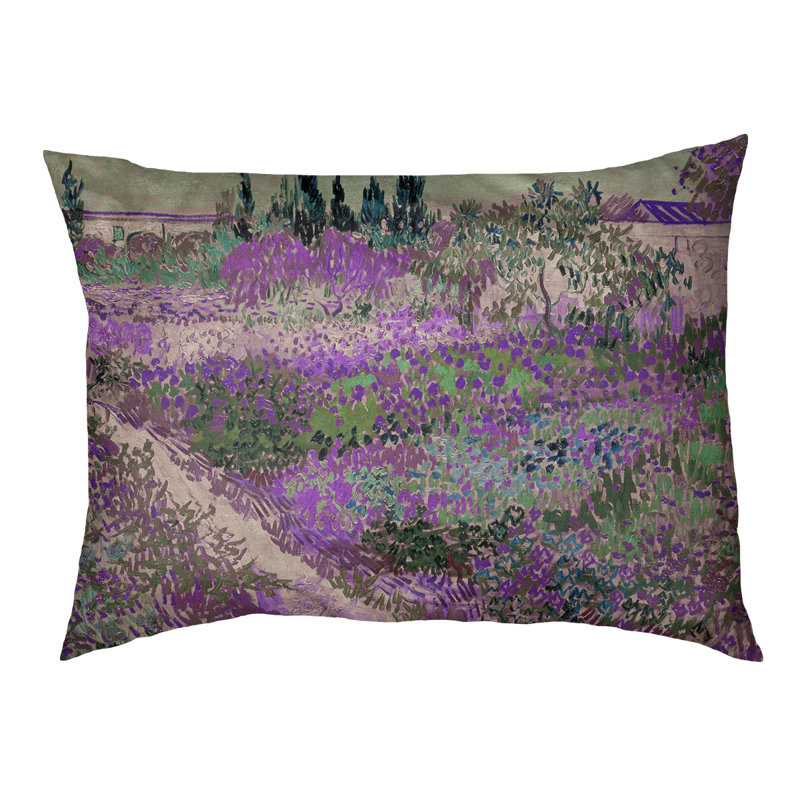 Coussin pour chien bluhender garten Burk, Petit (l 29,5 po x P 19,5 po x H 2,5 po), Mauve / Vert / Gris