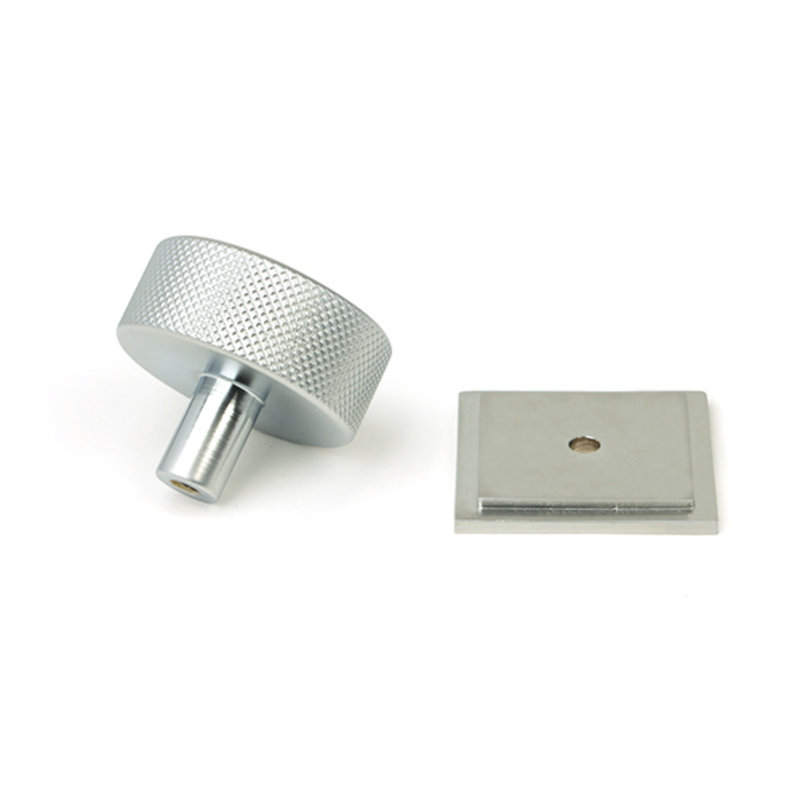 38mm Square Knob, Satin Chrome