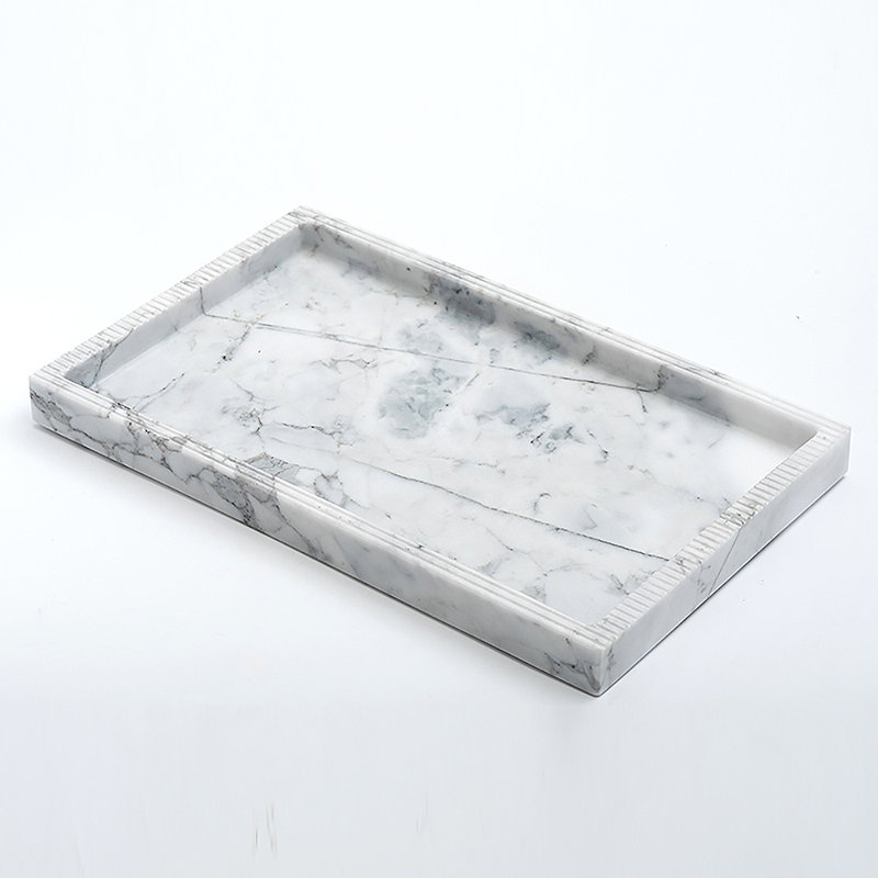 Plateau de service Manhattan Fruit Bianco Carrara
