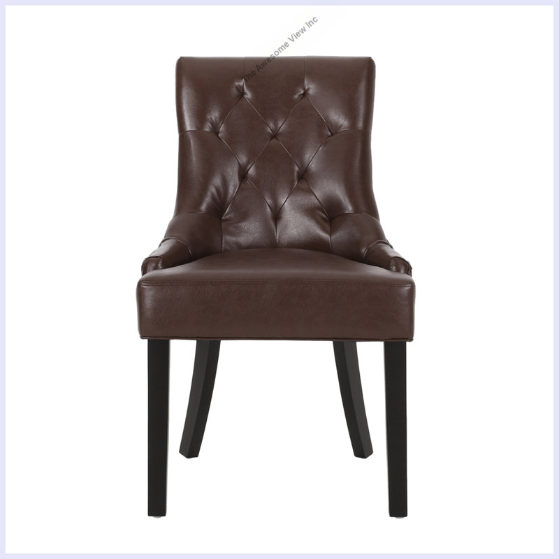Chaise rembourrée Modern, Marron foncé
