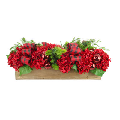 Quint Polysilk Hydrangea Arrangement in Planter