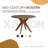 Xavion & Morven Mid-Century Solid Wood 5-Piece Dining Set, 48'' Round Table with Sculpted Splayed Legs & 4 Angular Back Stackable Chairs, Chestnut Brown-549513310