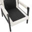Chaise rembourrée en chenille - généreusement rembourrée, fabrication en bois, coussin de dossier amovible, 32,61 po Hauteur, rembourrage confortable de style Mid-Century blanc avec accoudoirs, cadre amovible 17,32