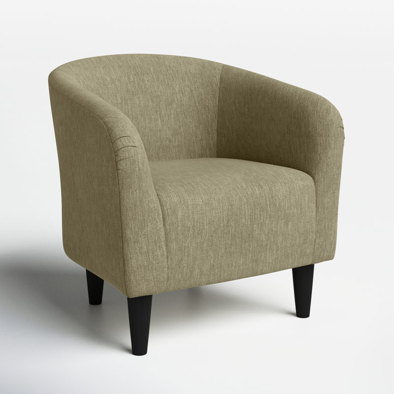 Fauteuil demi-tonneau de 29,50 po de largeur, 100 % polyester vert printemps Hapden