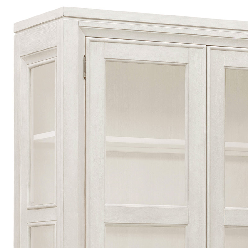Reflection Gray Lighted China Cabinet with Glass Doors