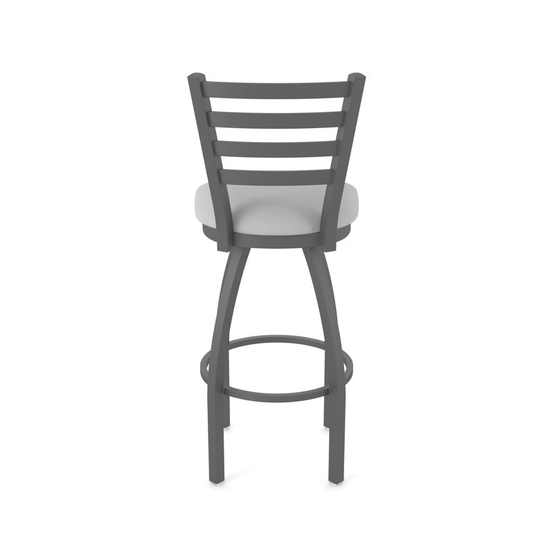 Jackie Swivel Stool, Pewter, Vinyl-Canter Folkstone Gray, Extra Tall (36" Seat Height)
