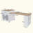 80-Inch Expandable Kitchen Island With Dining Table, Solid Wood Grain Countertop With Power Outlet, Mobile Storage Cart With Cabinet & 2 Drawers, Kitchen Prep Table(White)-1364500633