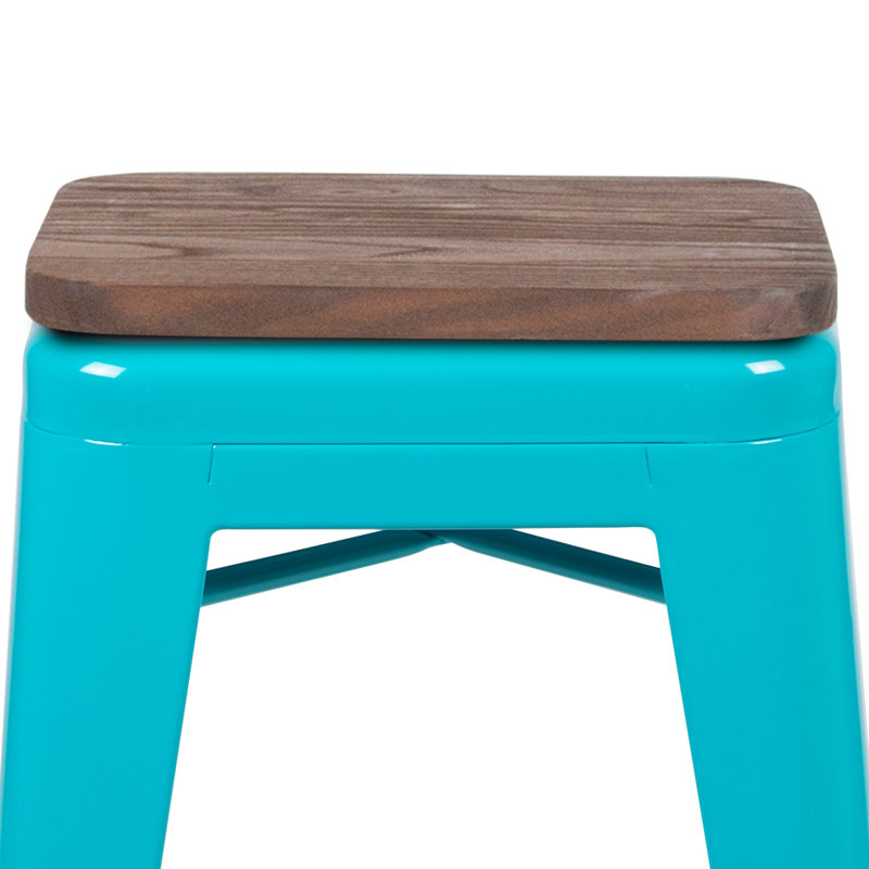 Tabouret Seitz, Tabouret de comptoir (siège d'une hauteur de 24 p, Bleu sarcelle