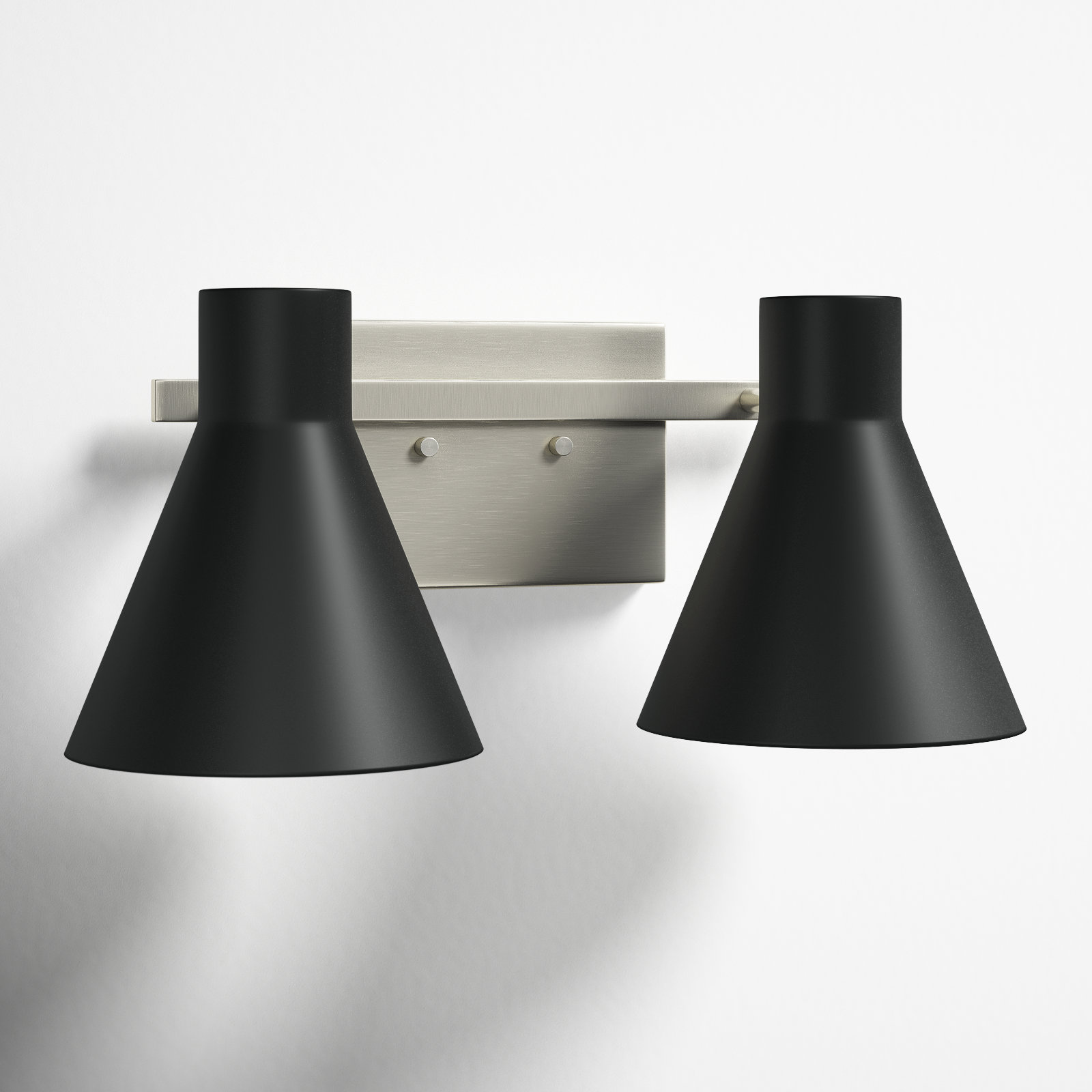 Byers 2-Light Dimmable Vanity Light, Brushed Nickel, No