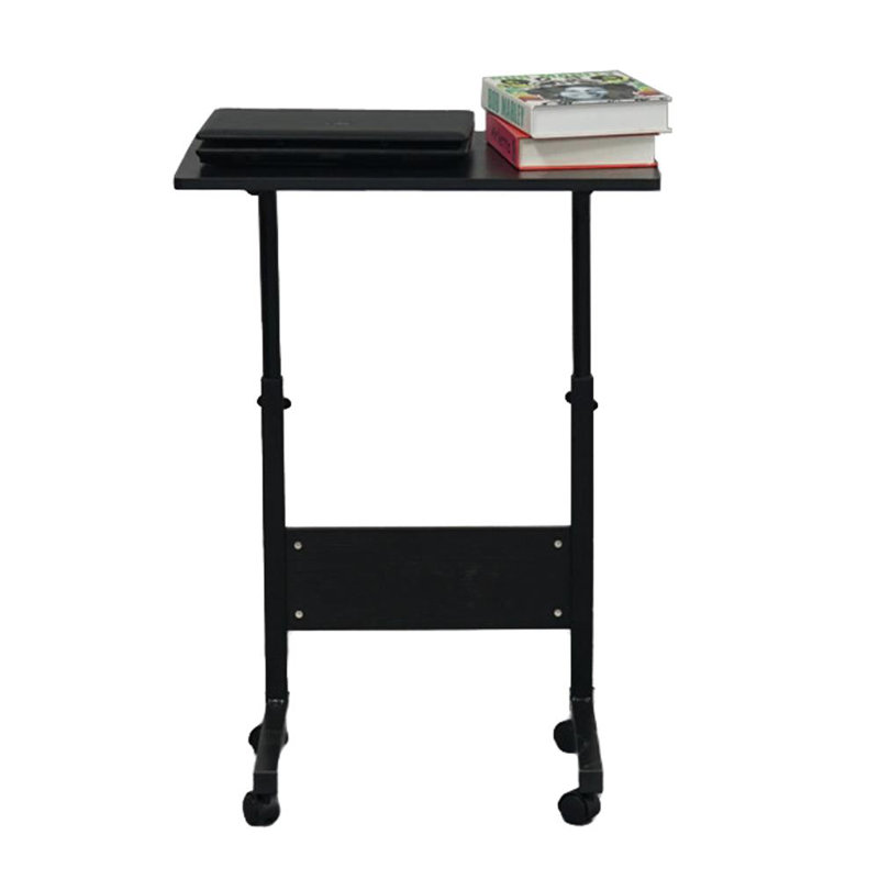 Laptop Cart with Wheels, 24" H x 32" W x 16" D, Black, Black