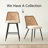 Upholstered 26.5" Rattan Counter Stool
