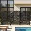 183cm H Freestanding Metal Room Divider Decorative Privacy Screen Garden Lattice Panel Trellis for Patio, Balcony, Backyard, Pool, Indoor Room-132790080-132790082
