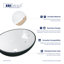 Lavabo de salle de bain vasque ovale en porcelaine vitrifiée blanc / noir mat L 16 po x l 13 po Eclisse-115234768