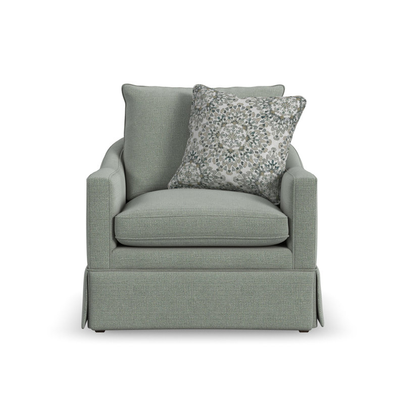 Chaise à jupe Helena, Aqua Blue Polypropylene / Olefin
