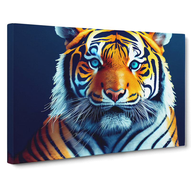 A Majestic Tiger - Wrapped Canvas Painting, 35cm H x 50cm W x 3cm D
