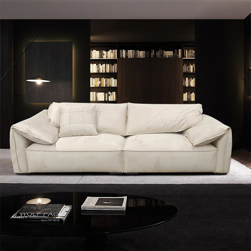 Coussin modulaire blanc en polyester, H 32,68 po x l 94,49 po x P 45,28 po, 3, Blanc