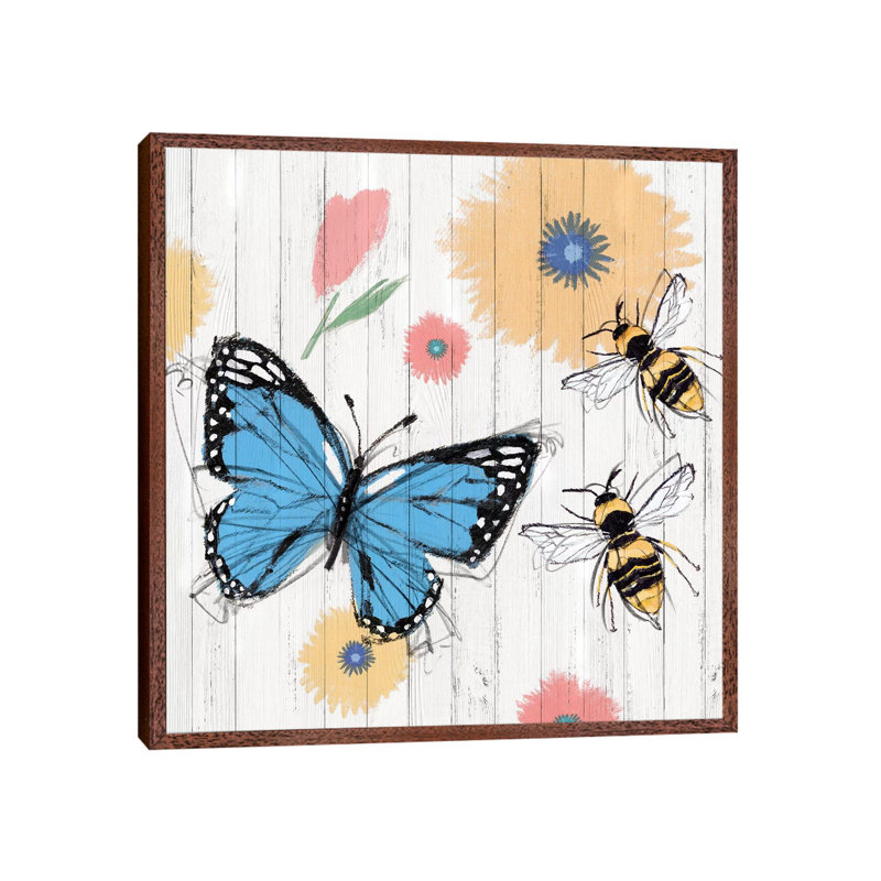 Backyard Summer I by Isabelle Z - Print on Canvas, 66.04 cm H x 66.04 cm W, Classic Brown Wood Framed