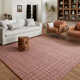 Polly Checkered Berry/Natural Area Rug